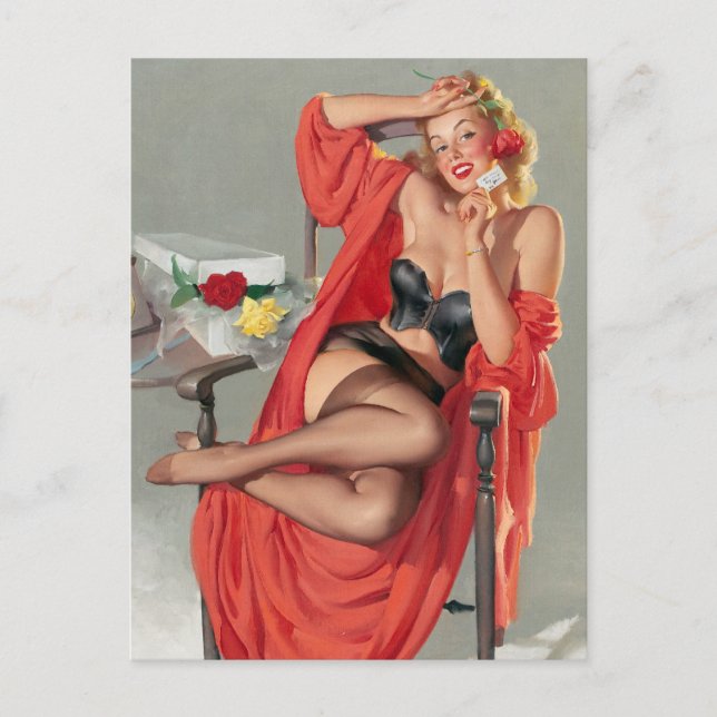 Carte Postale Rose vers le haut (Devant)