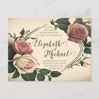 Carte postale Rose vintage