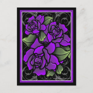 Carte postale Rose violette foncée