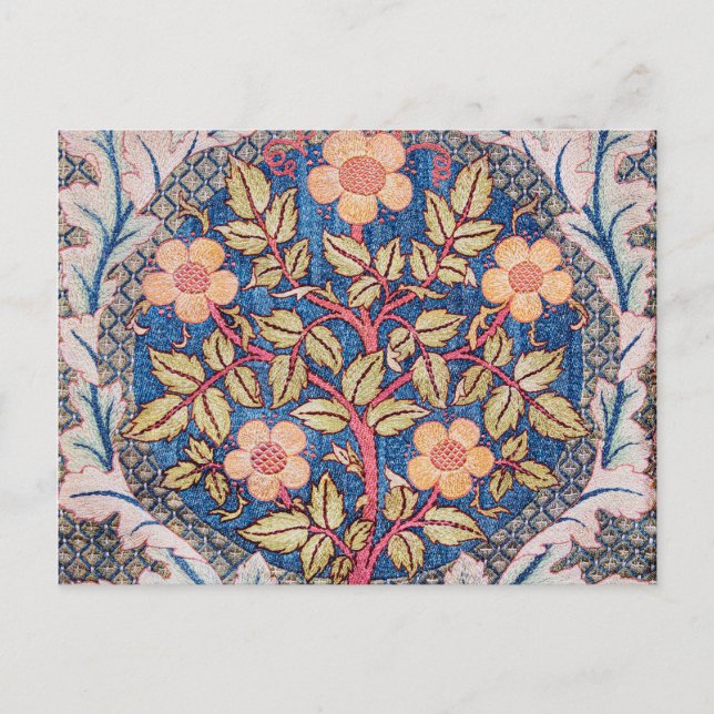 Carte Postale Rose Wreath, William Morris (Devant)