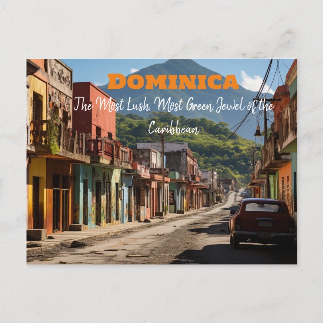 CARTE POSTALE ROSEAU DOMINICA, DOMINICA L'ÎLE NATURELLE (Devant)
