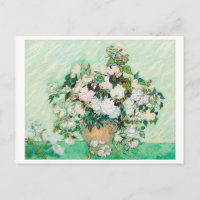 "ROSES" 1890 PAR VINCENT VAN GOGH POSTCARD