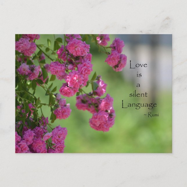 Carte Postale Roses amoureux (Devant)