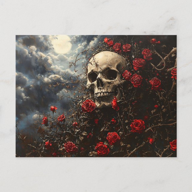 Carte Postale Roses crâniens et criminels (Devant)