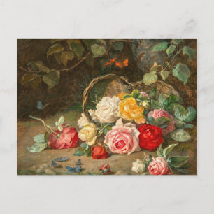 Carte Postale Roses dans un panier – Josef Neugebauer