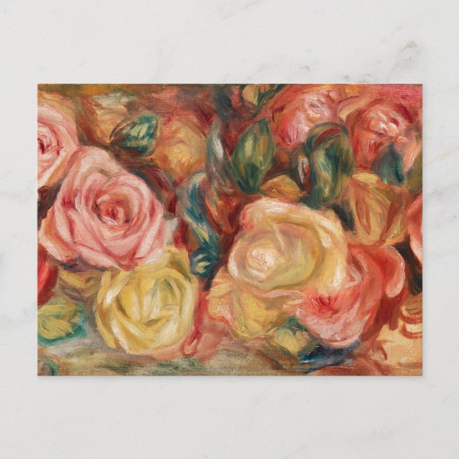 Carte Postale Roses de Renoir Impressionist Painting (Devant)