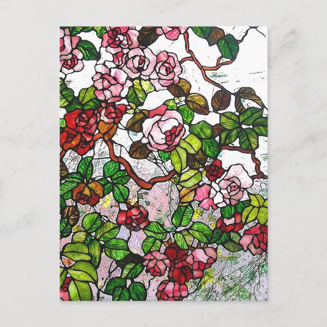 Carte Postale Roses d'escalade - verre souillé (Devant)