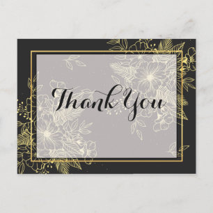 Carte Postale Roses d'Or Merci