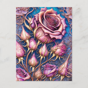Carte Postale Roses élégants