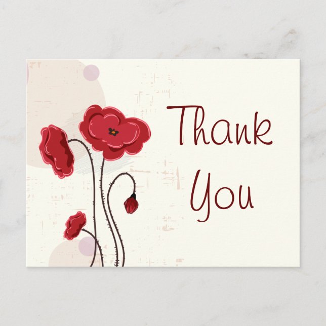 Carte Postale Roses Floraux Rétro avec Vecteur Thorns (Devant)