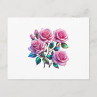 Roses holographiques iridescentes sur tiges