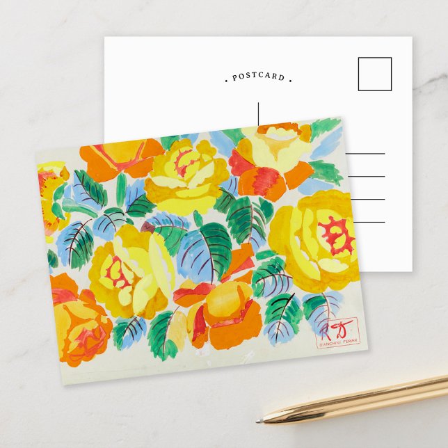 Carte Postale Roses jaunes | Raoul Dufy (Créateur téléchargé)