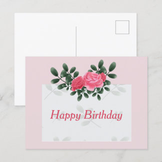 Carte Postale Roses pour Anniversaire