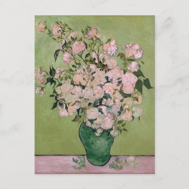 Carte Postale Roses roses (F682) Van Gogh Art (Devant)