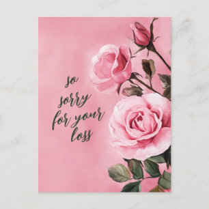 Carte Postale Roses roses roses DÉSOLÉ POUR PERDRE DES CONDAMNAT