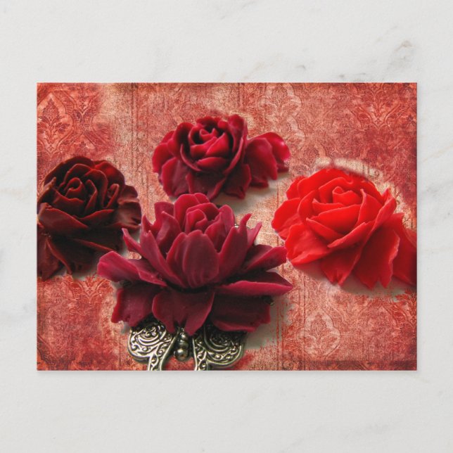 Carte Postale Roses rouges (Devant)