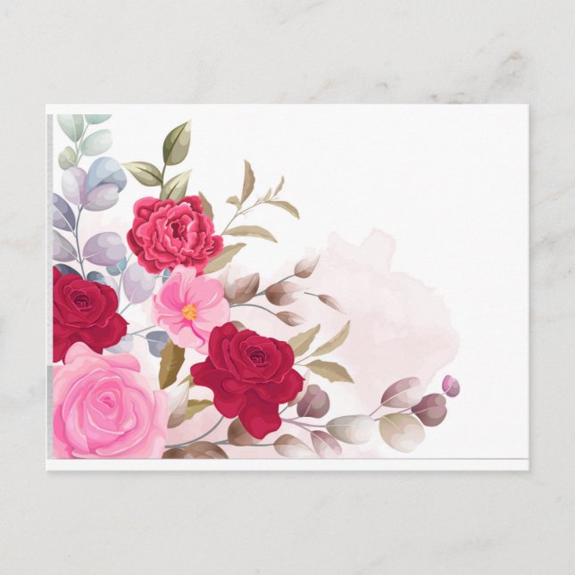 Carte Postale Roses rouges (Devant)