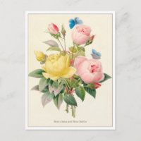 Roses rouges et jaunes par Pierre Joseph Redoute