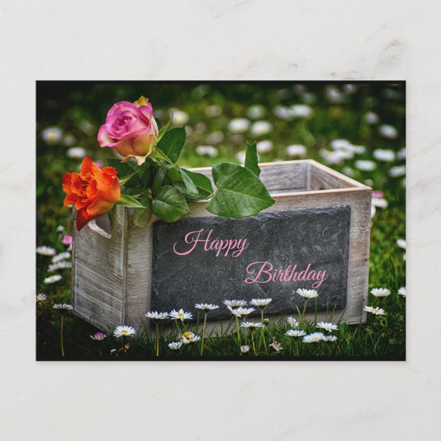 Carte postale Roses Rustiques *personnaliser le me (Devant)
