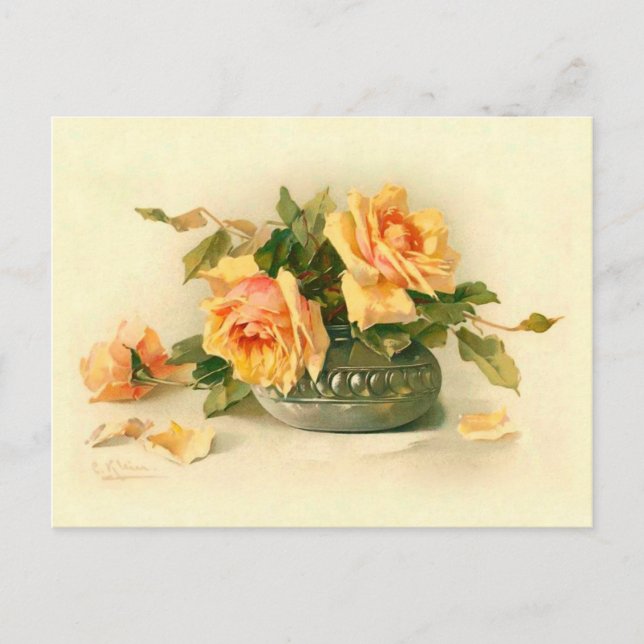 Carte Postale Roses victoriens étonnants à Bowl Catherine Klein (Devant)
