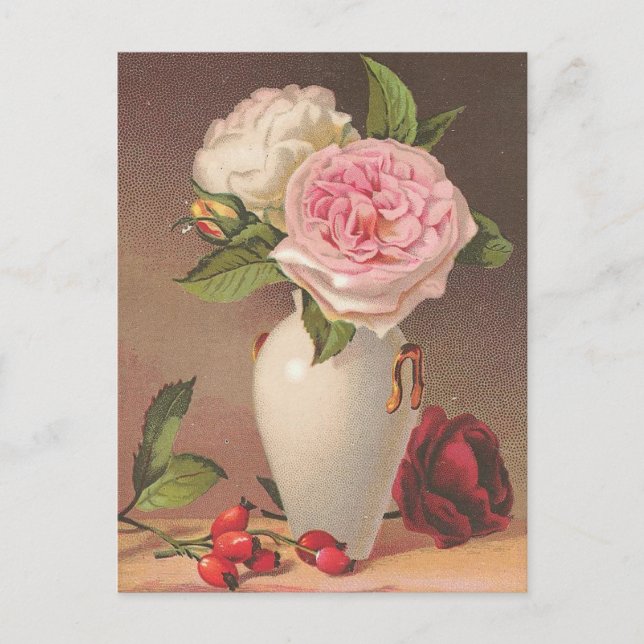 Carte Postale Roses vintages (Devant)