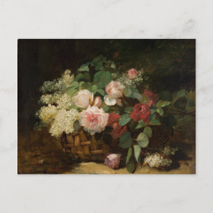Carte Postale Roses Vintages et Lilac par Dominique Hubert Rozie