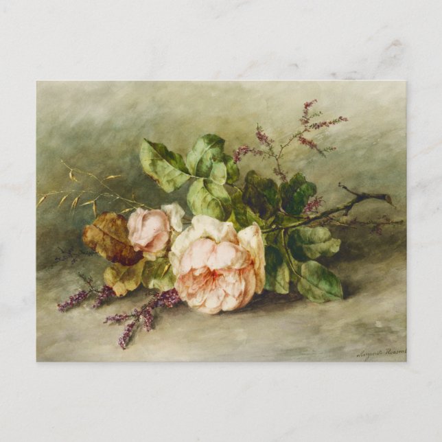 Carte Postale Roses vintages par Margaretha Roosenboom (Devant)