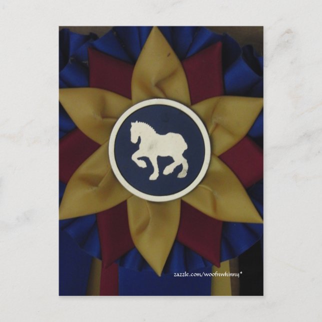 Carte Postale Rosette du cheval (Devant)