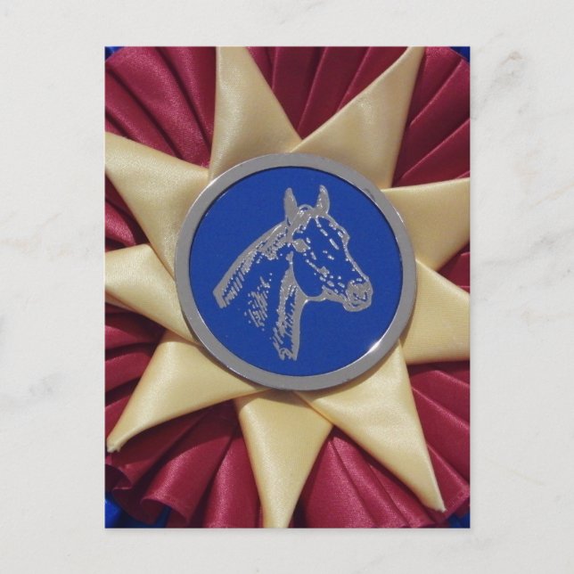 Carte Postale Rosette du spectacle de chevaux (Devant)