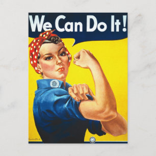 Carte Postale Rosie Riveter Propagande Vintage