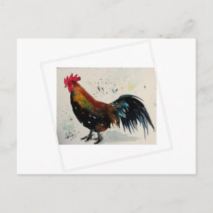 Carte postale Roster d'aquarelle