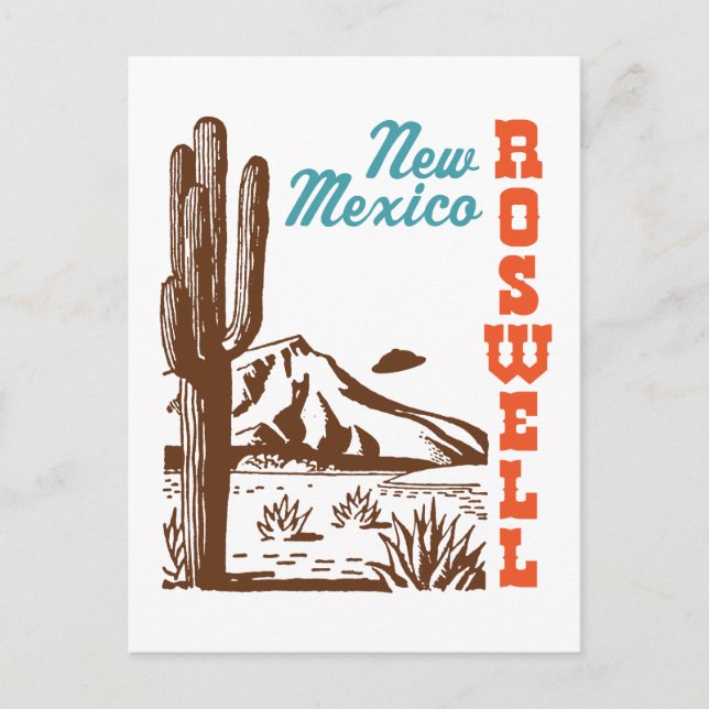 Carte Postale Roswell Nouveau-Mexique (Devant)