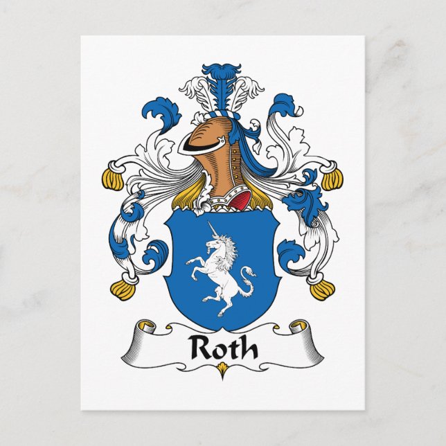 Carte Postale Roth Family Crest (Devant)