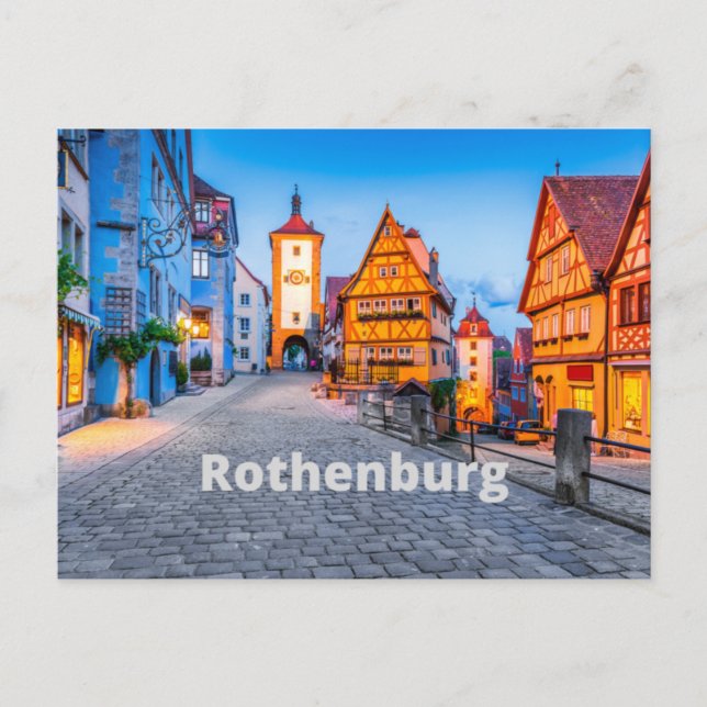 Carte Postale Rothenburg, Allemagne, City View (Devant)
