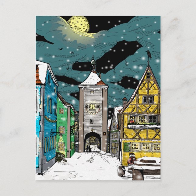 Carte Postale Rothenburg ob der Tauber Allemagne à Noël (Devant)