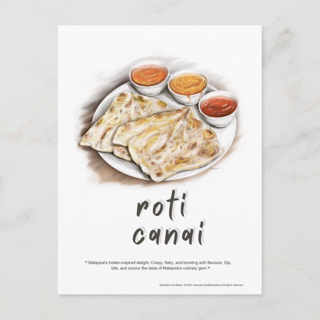 Carte postale Roti Canai Malaysia (Devant)