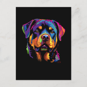 Carte Postale Rottweiler Coloré