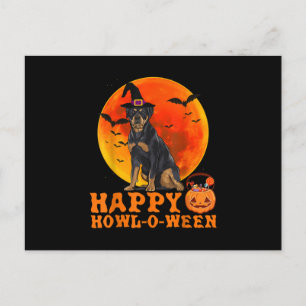 Carte Postale Rottweiler drôle Joyeux Halloween Chien Amateurs c