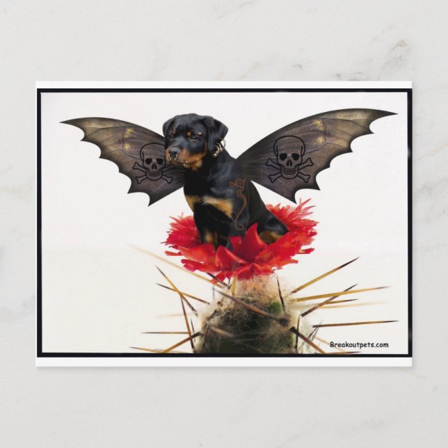 Carte postale Rottweiler Fairy Dog (Devant)