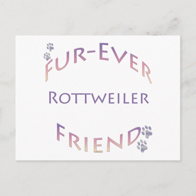 Carte Postale Rottweiler Furever Friend (Devant)
