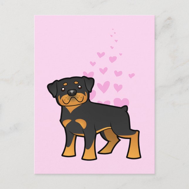 Carte Postale Rottweiler Love (Devant)