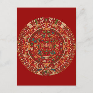 Carte Postale Roue calendrier maya / (aztèque)