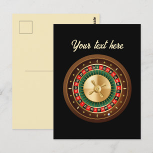 Carte Postale Roue Casino cool personnalisable
