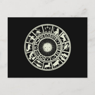 Carte Postale Roue céleste Zodiaque