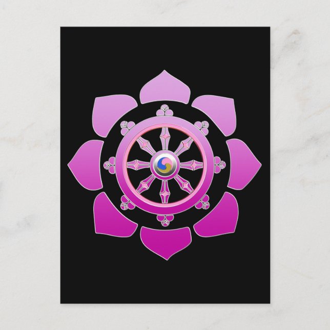 Carte Postale Roue de Dharma (Devant)