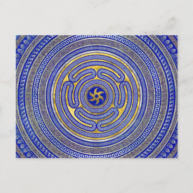Carte Postale Roue de l'ornement clé grecque Hecate (Devant)