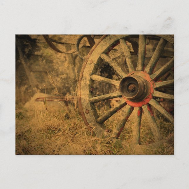 Carte Postale Roue d'escadre rustique primitive (Devant)