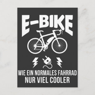 Carte Postale Roue électrique pour cycliste E-Bike