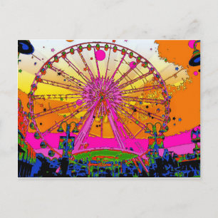 Carte Postale Roue psychédélique