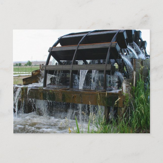 Carte Postale Roues à eau de l'Ouest (Devant)